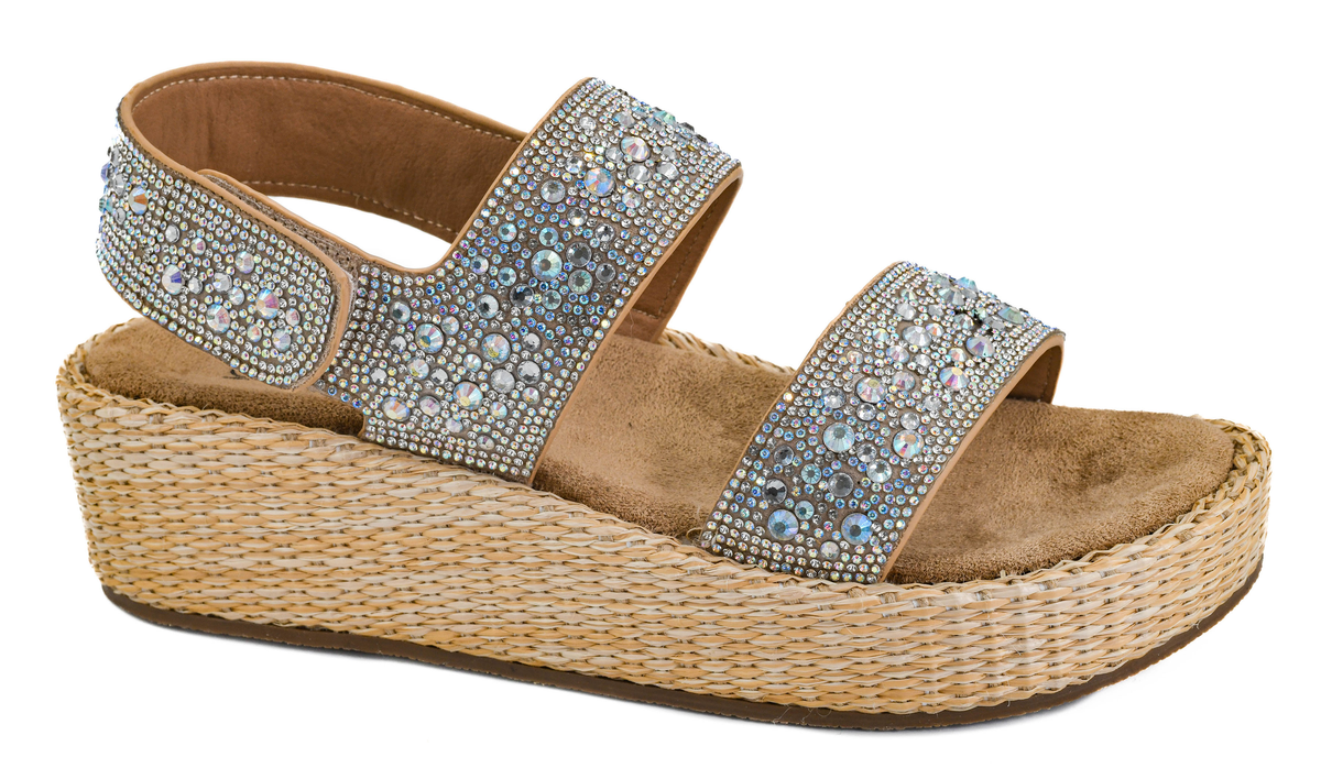 Corkys Heatwave Sandals In Clear Rhinestones *Final Sale*