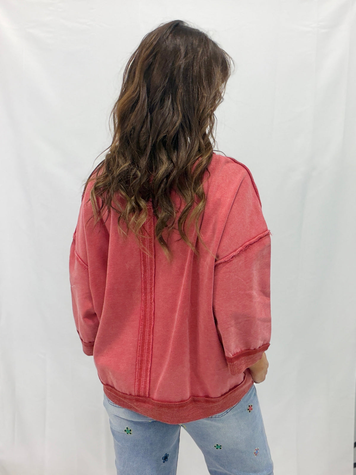 Washed Terry Pullover In 2 Colors