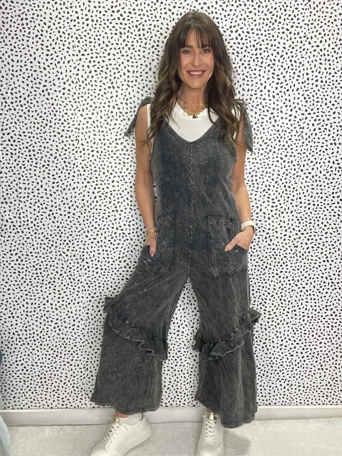 Chic Moments Mineral Wash Jumpsuit In 2 Colors *Final Sale*