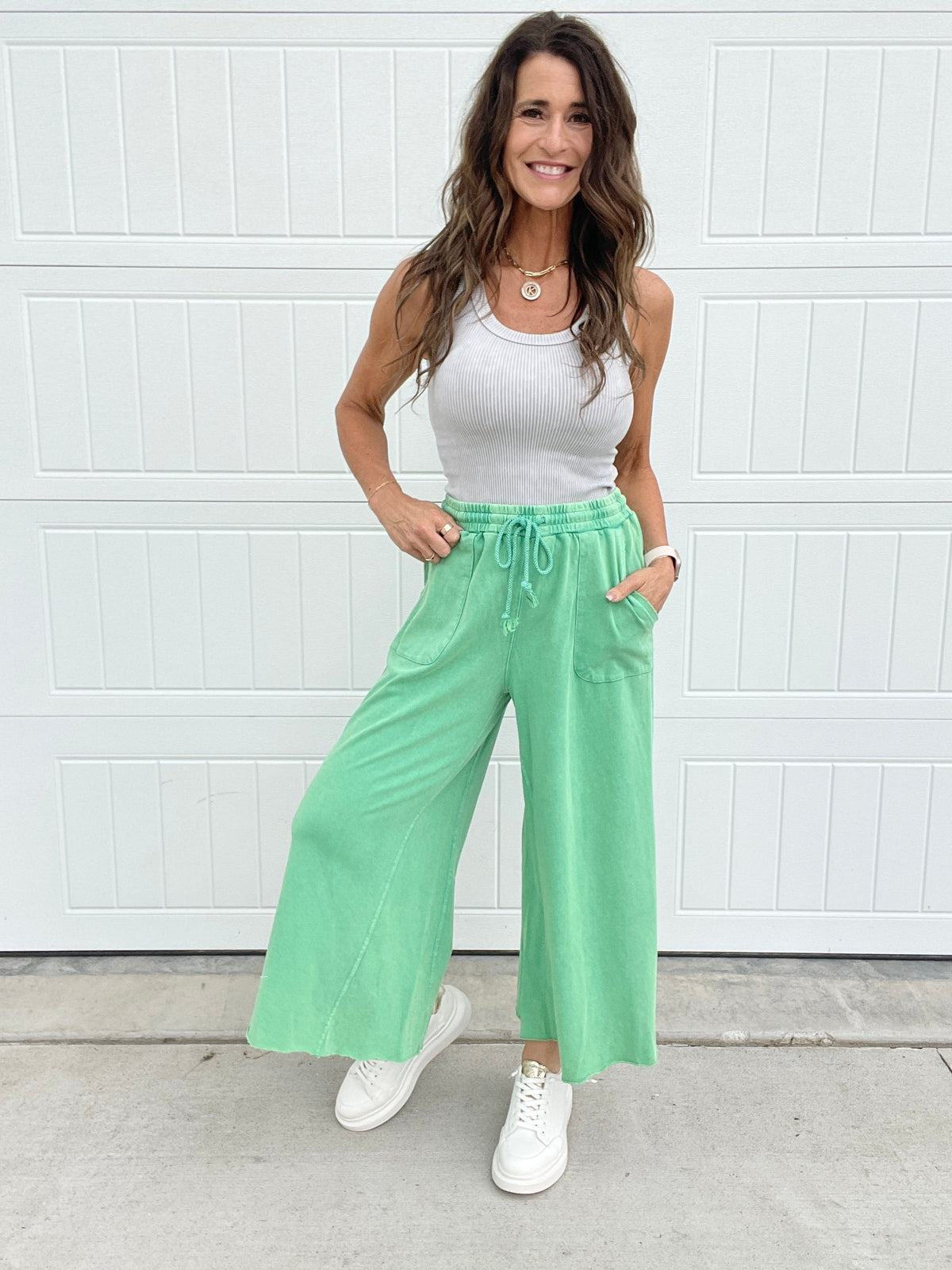 In Style Terry Knit Crop Pants In 11 Colors