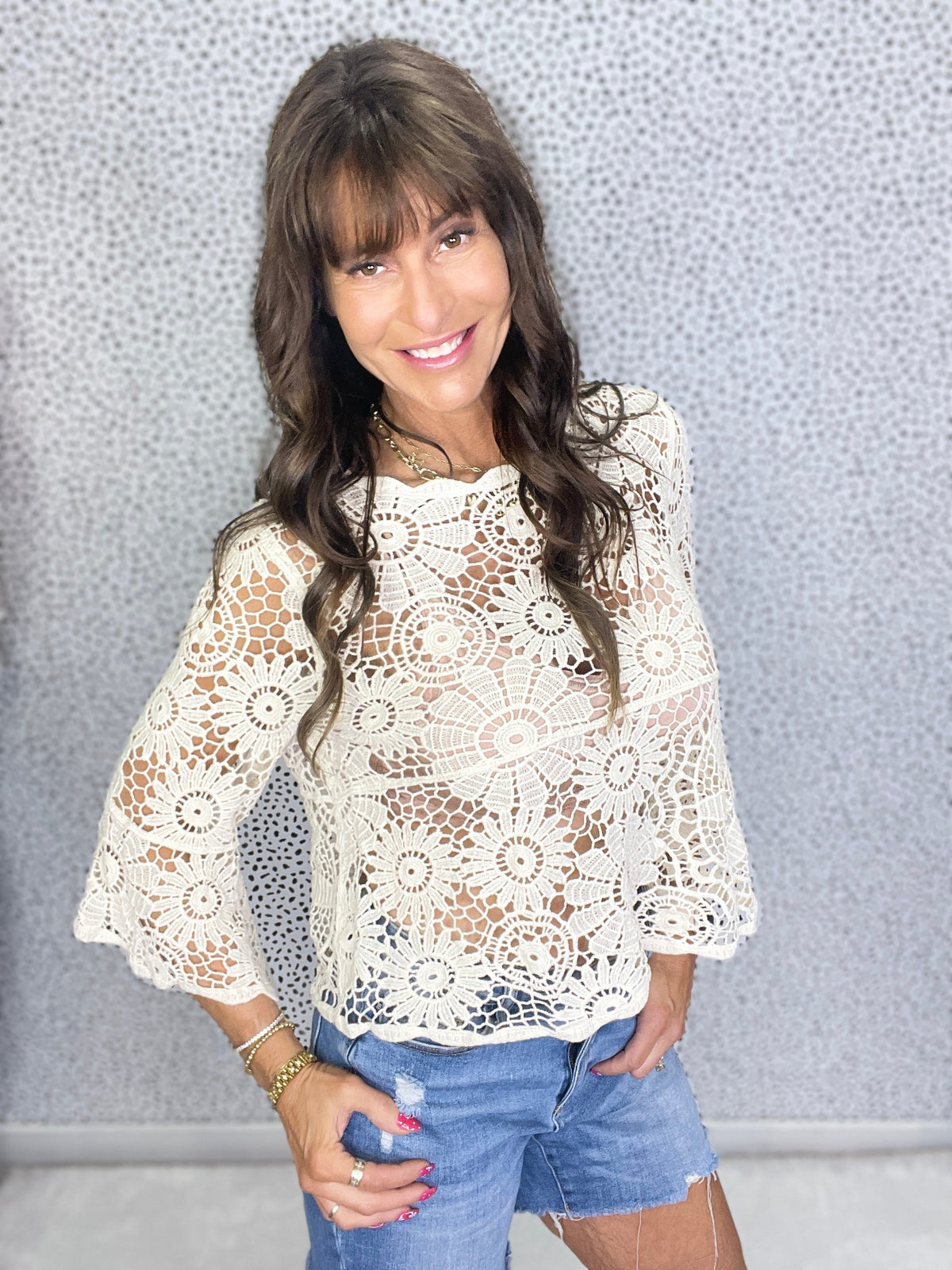 Seabreeze Scallop Crochet Top In 3 Colors