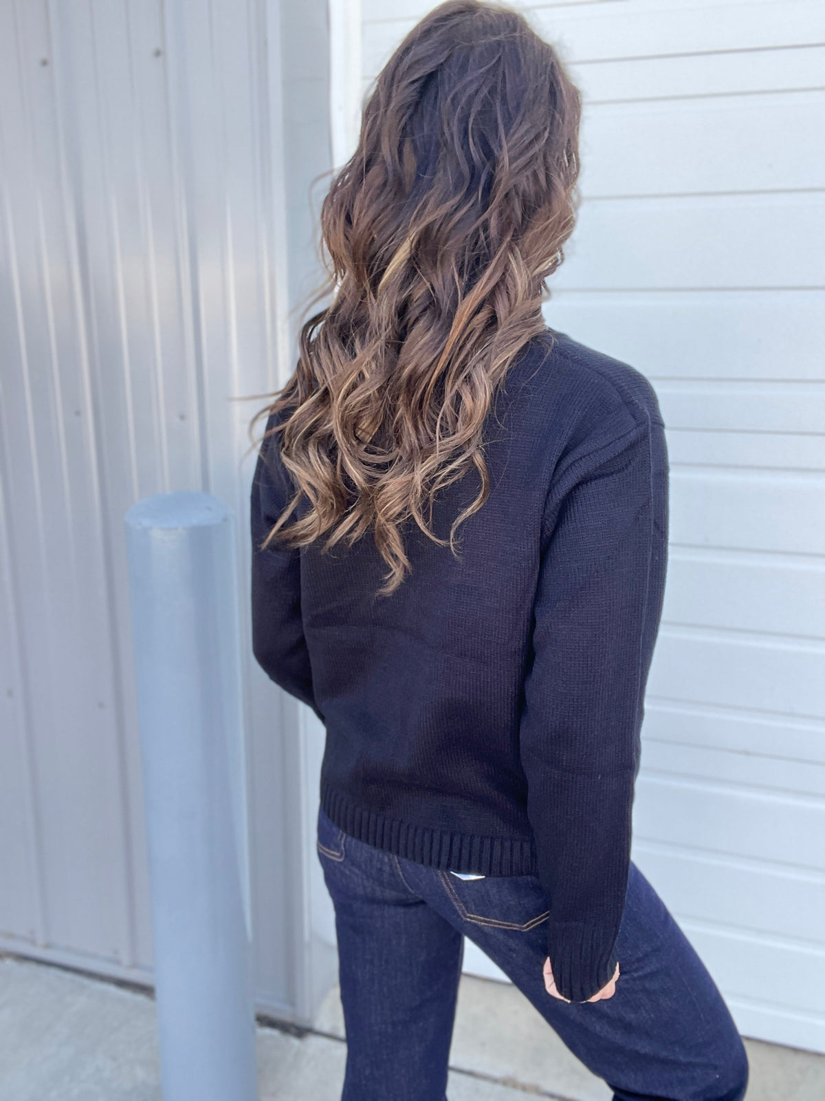 Black Whiskey Weather Sweater
