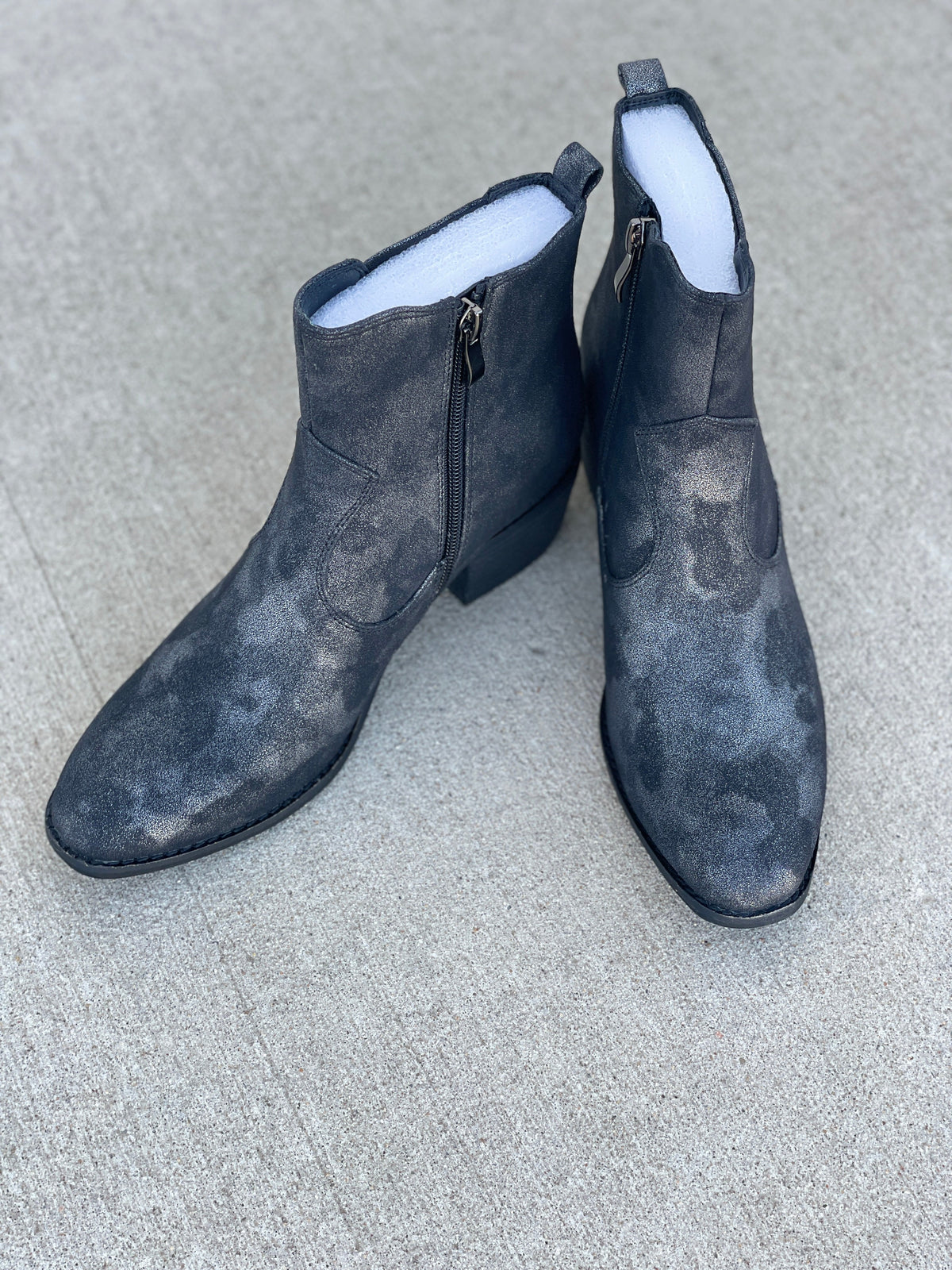 Corky's Starboard Side Zip Black Metallic Boots *Final Sale*