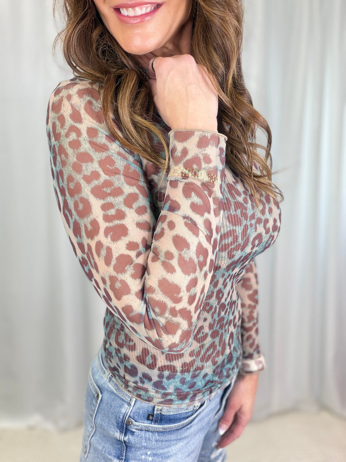Fierce For You Mesh Animal Print Top In 2 Colors
