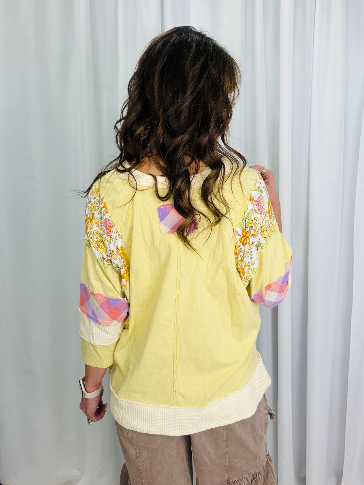 Let's Talk About This 3/4 Sleeve Soft Washed Henley Top In 2 Colors