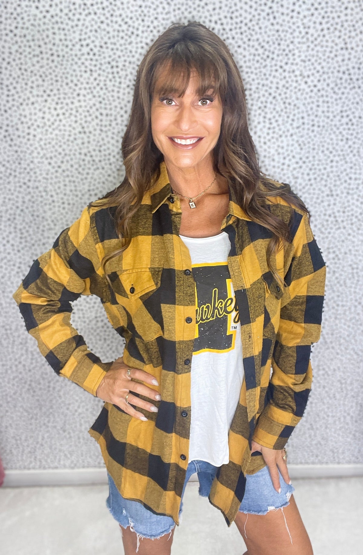 Old Gold Boyfriend Flannel