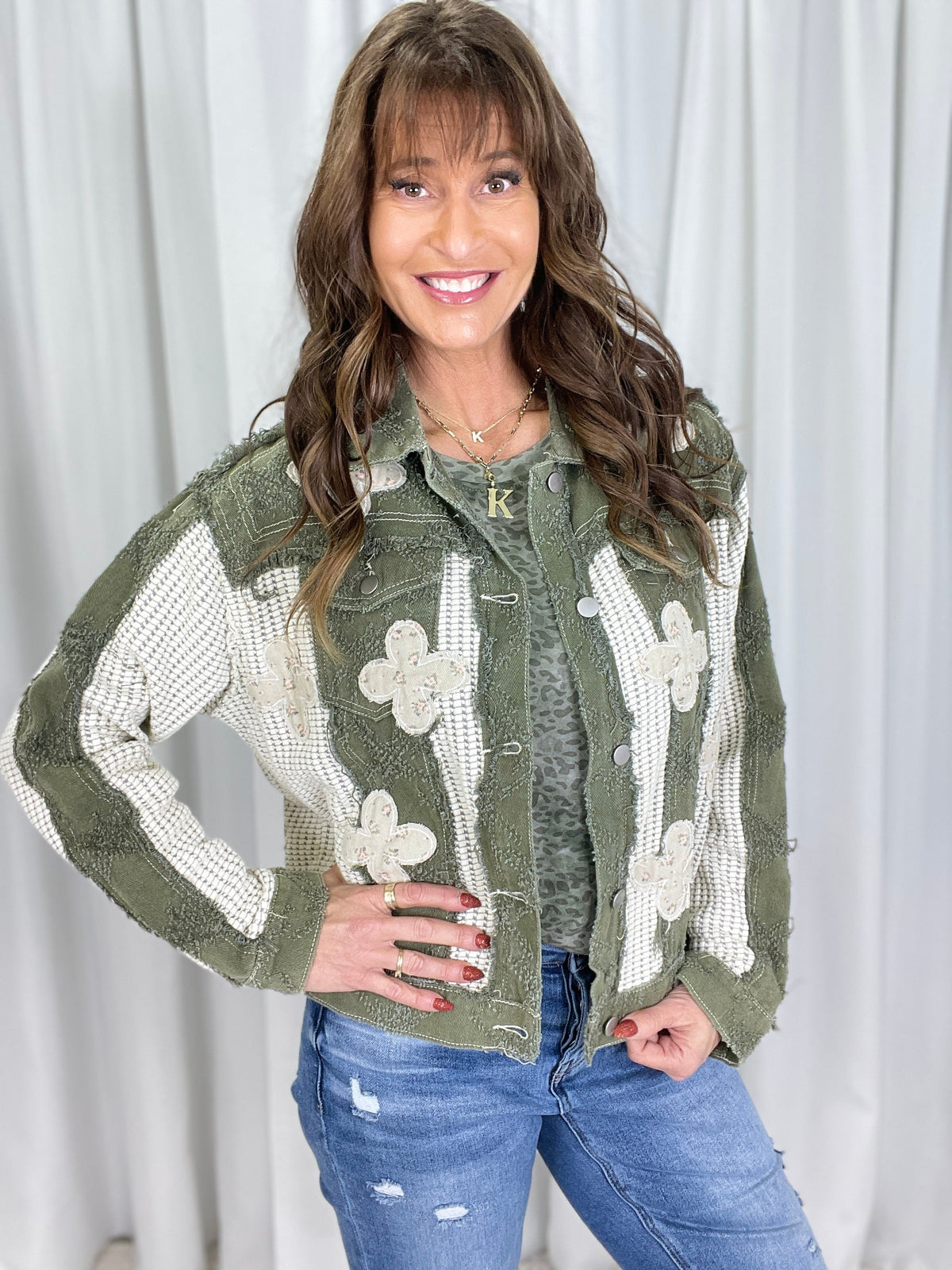 POL Lovely Days Ahead Long Sleeve Top In Olive *Final Sale*