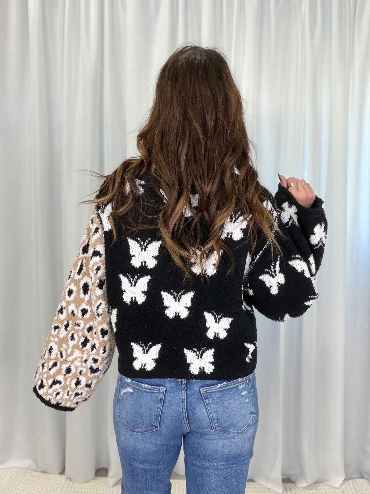 POL Wildly Sweet Long Sleeve Sweater In Black *Final Sale*