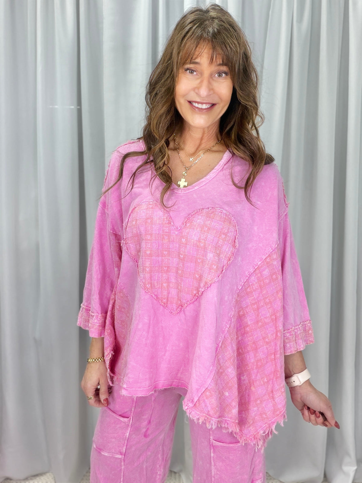 This Is For You Heart Poncho Top In 2 Colors