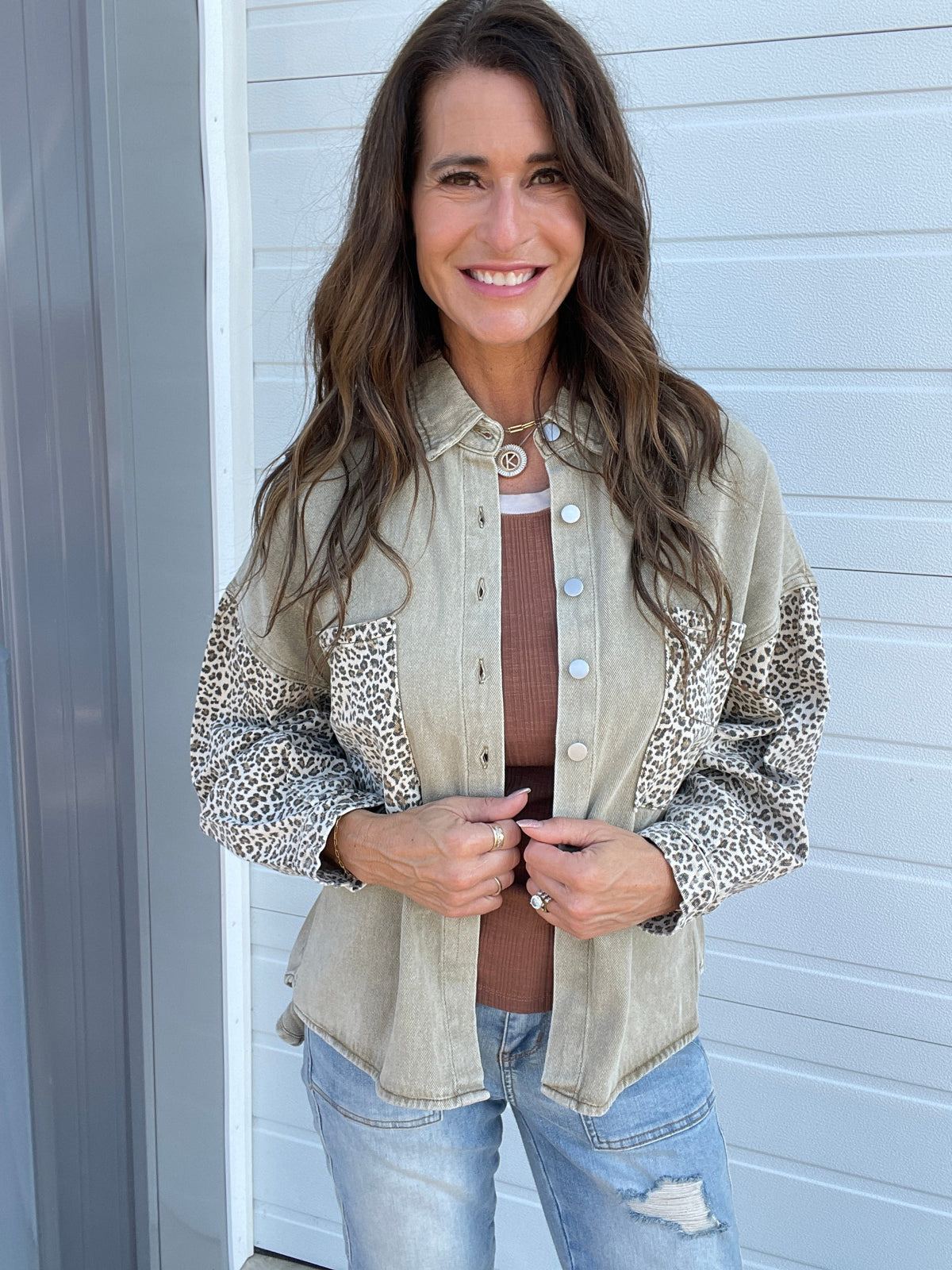 Pol All The Animal Vibes Oversized Shirt Jacket In 2 Colors: Black, Mocha *Final Sale*