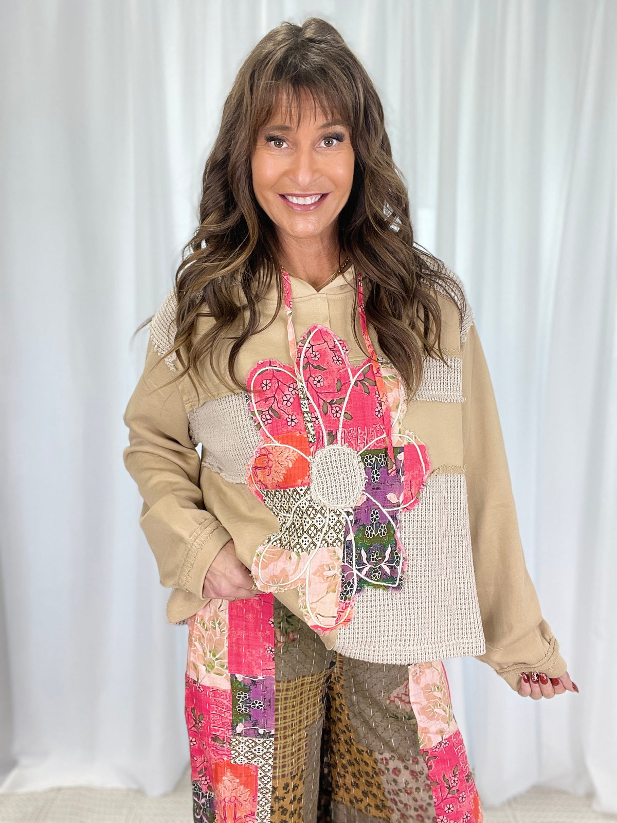 POL Sweet Escape Flower Patch Hoodie In 2 Colors *Final Sale*