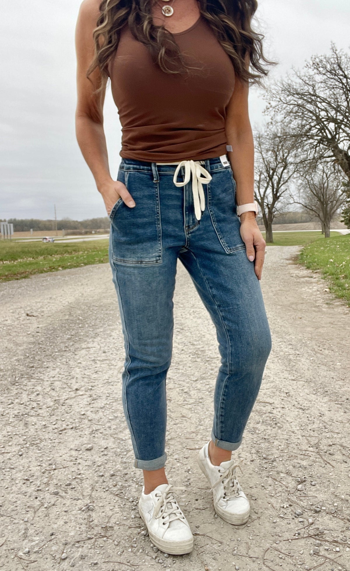Judy Blue Paxton Denim Joggers Medium Wash