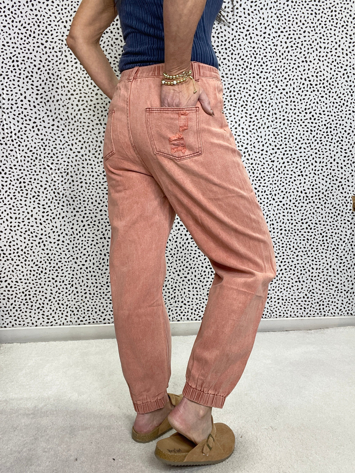 POL Check The Beat Distressed Jogger Pants In 3 Colors
