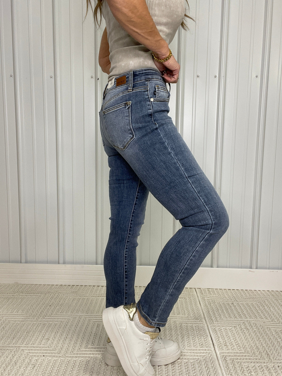 Judy Blue Marley Mid Rise Slim Fit Jeans