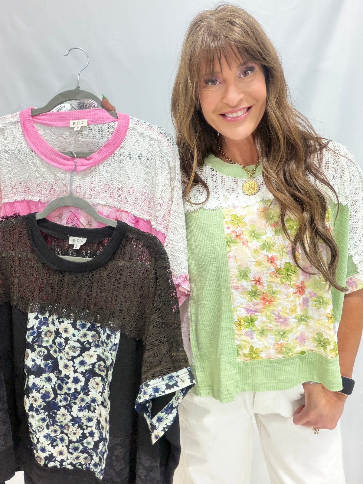 POL Blushing Garden Oversized Top In 3 Colors