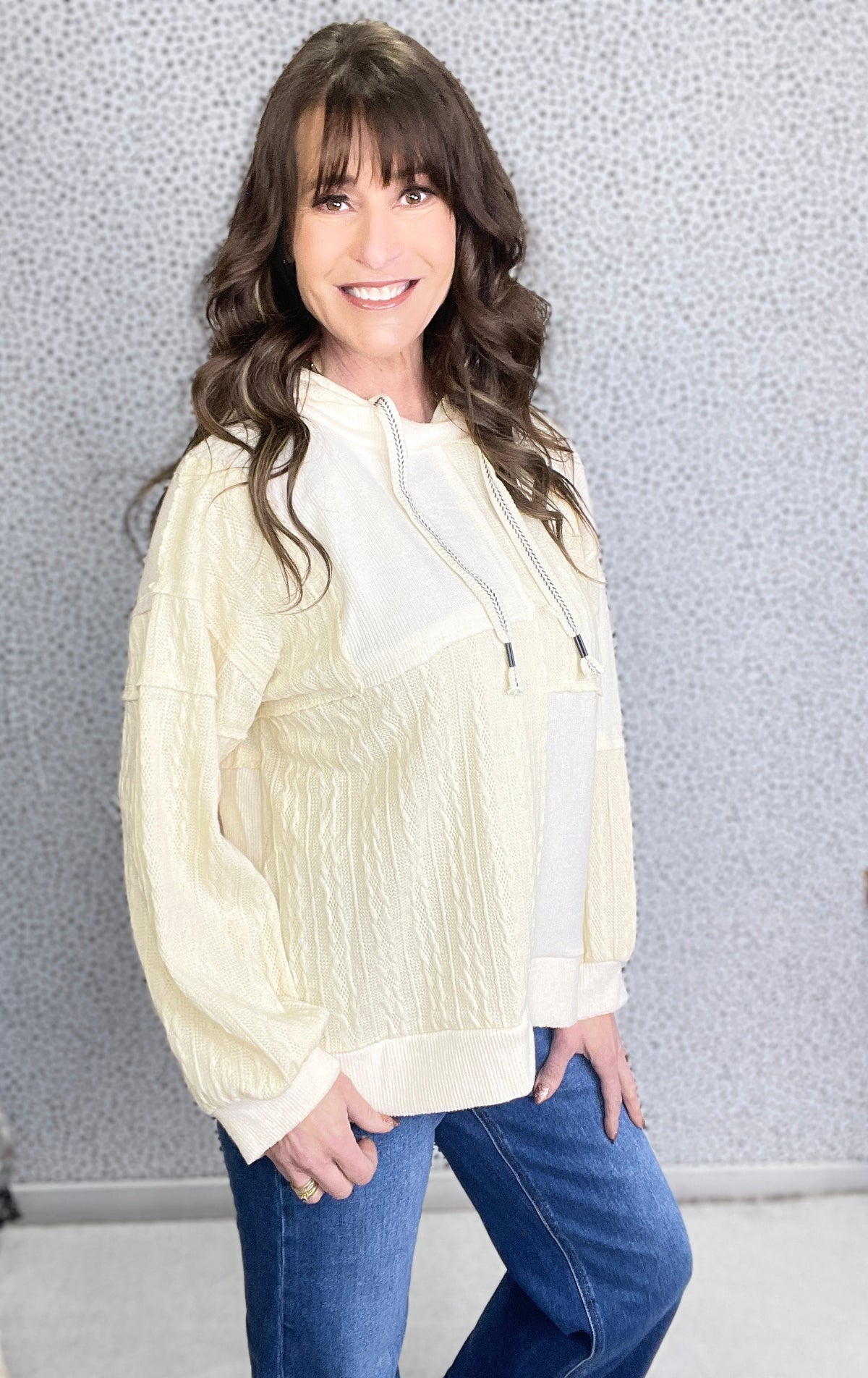 POL You Go First Balloon Sleeve Hoodie In 2 Colors *Final Sale*