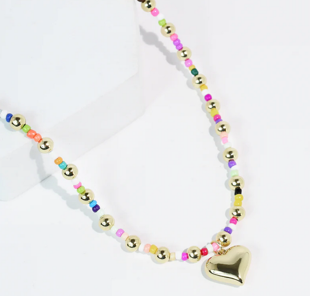 Pop Of Love Necklace *Final Sale*