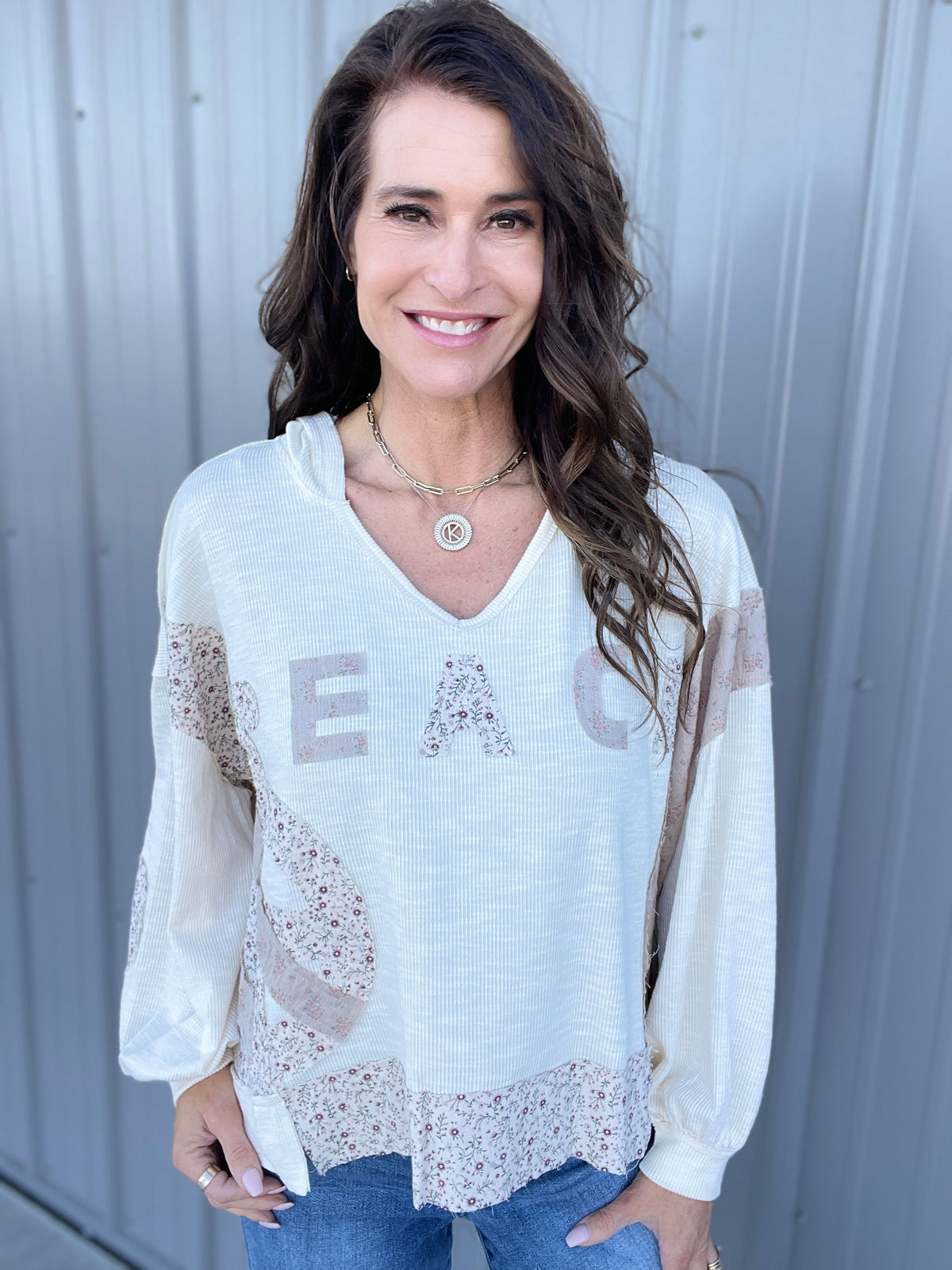 POL Peaceful Journey Long Sleeve Knit Hoodie Top In 3 Colors: Cream, Mocha, Pink *Final Sale*