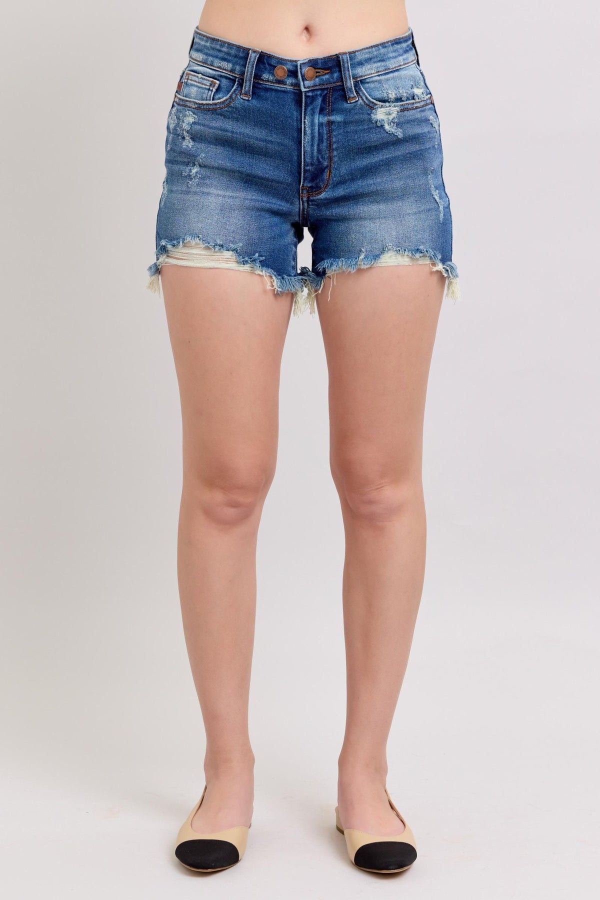 Judy Blue Callie Button Dad Shorts 103 In Medium *Final Sale*