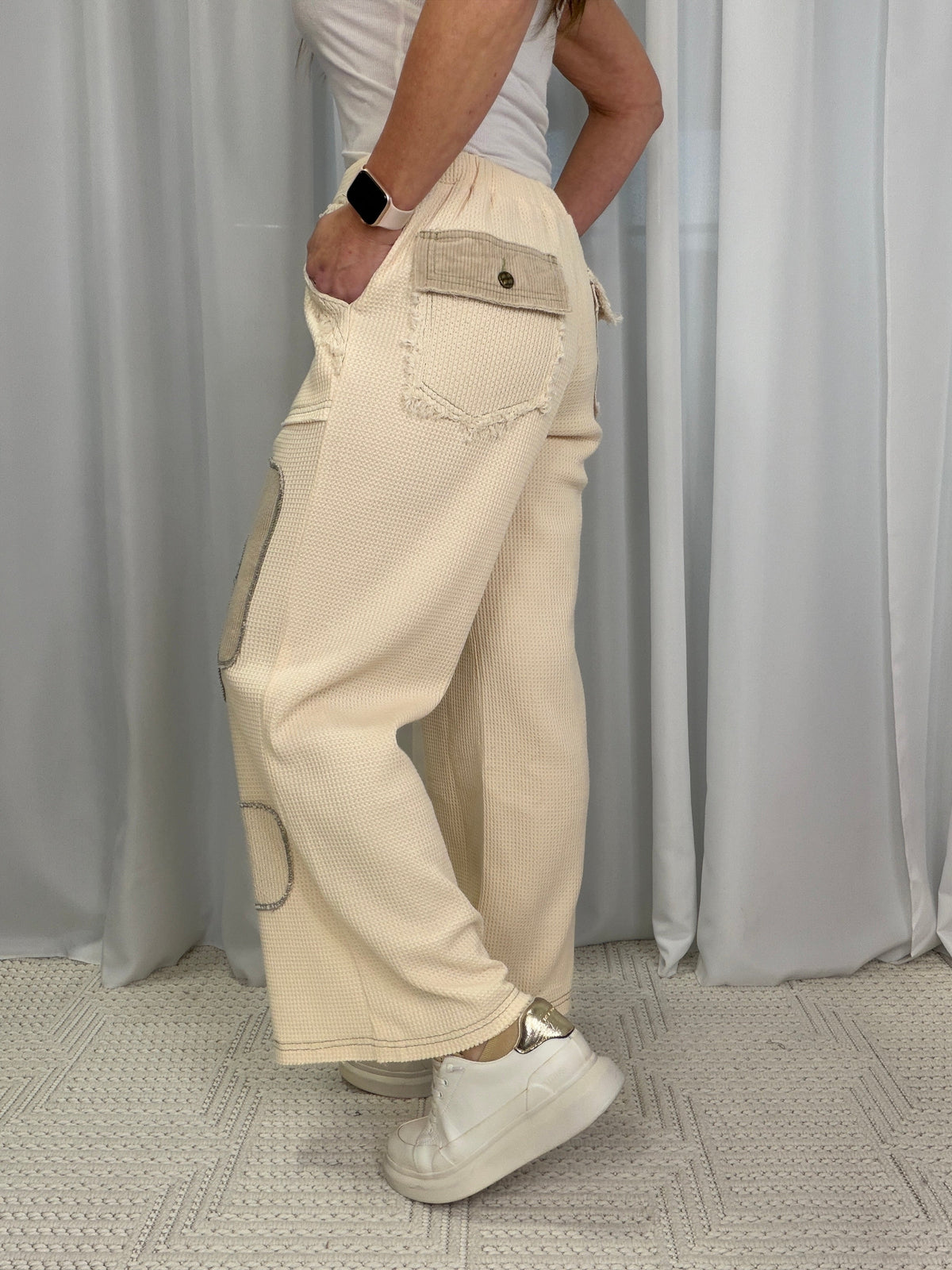 POL Relaxed Fit Thermal Pants In 2 Colors