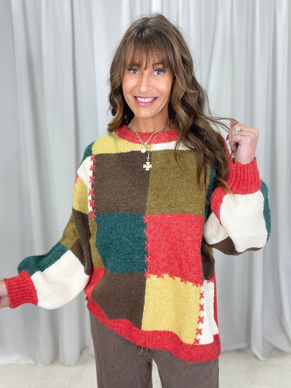 POL Just Perfect Balloon Sleeve Sweater In Red *Final Sale*