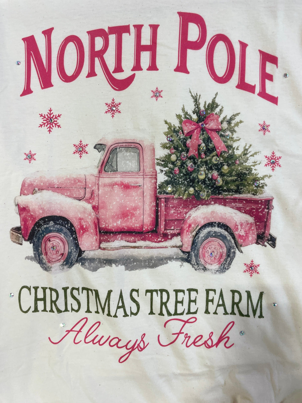 North Pole Christmas Bling Tee