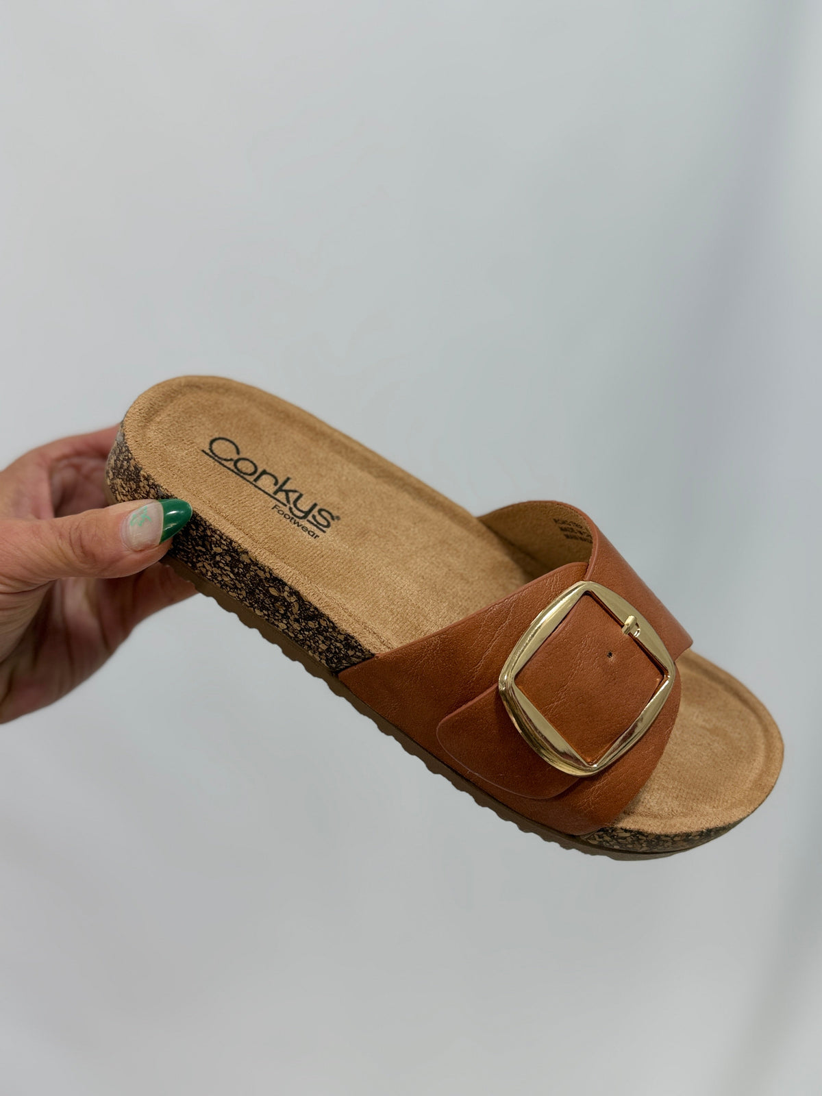 Corkys Road Trip Sandal In Cognac