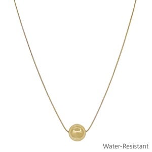 Water Resistant Chain With Ball Charm In 3 Colors *Final Sale*