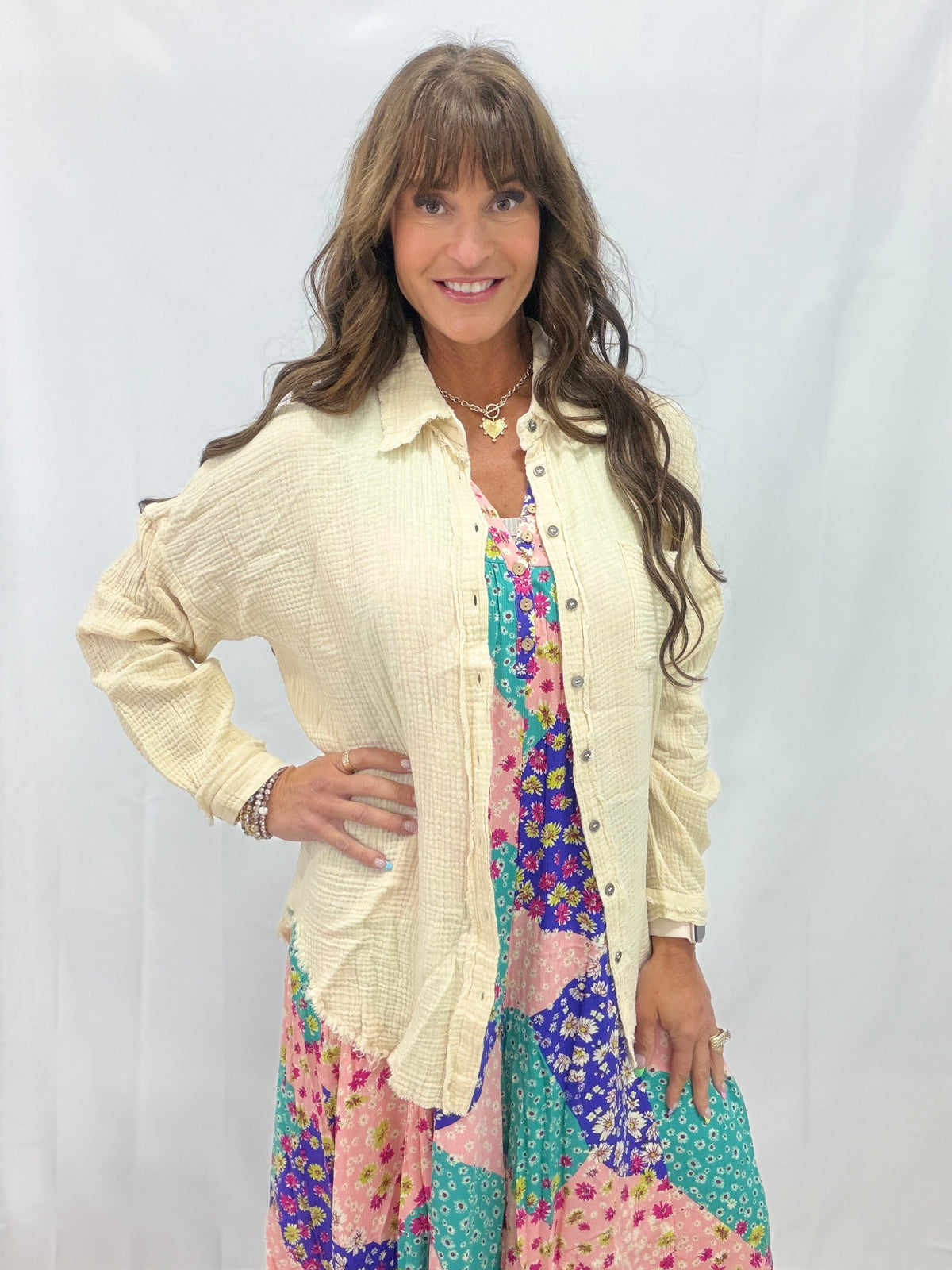 Waiting On You Lightweight Long Sleeve Button Down Top in 2 Colors *Final Sale*