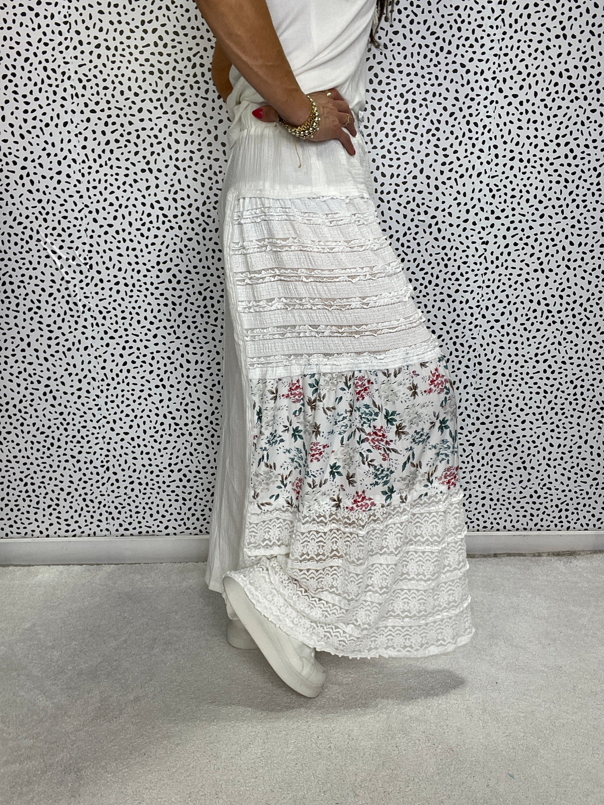 POL Patchwork Petals Flare Legs Pants In 3 Colors