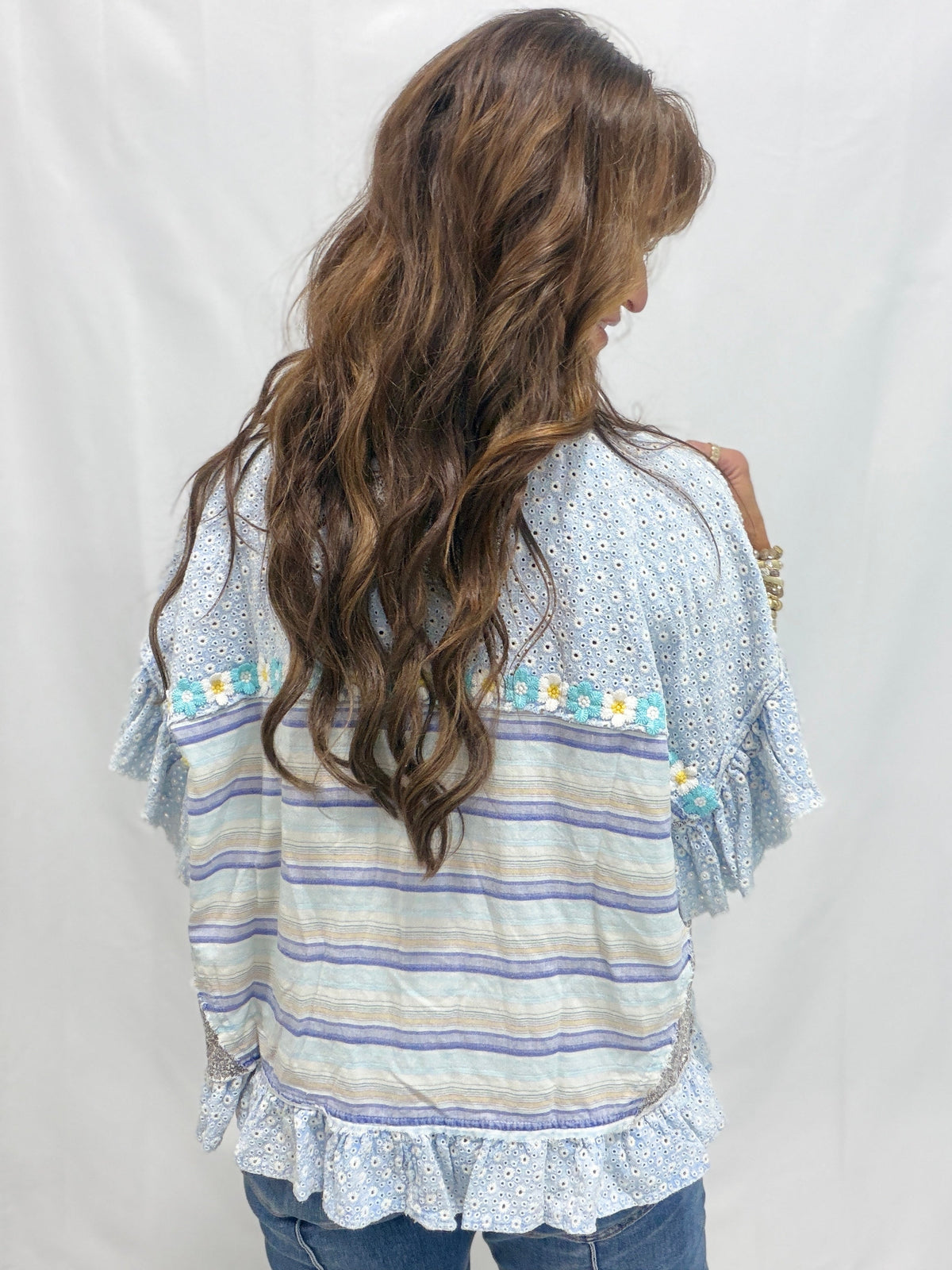 Heirloom Lace Washed Crochet Shirt