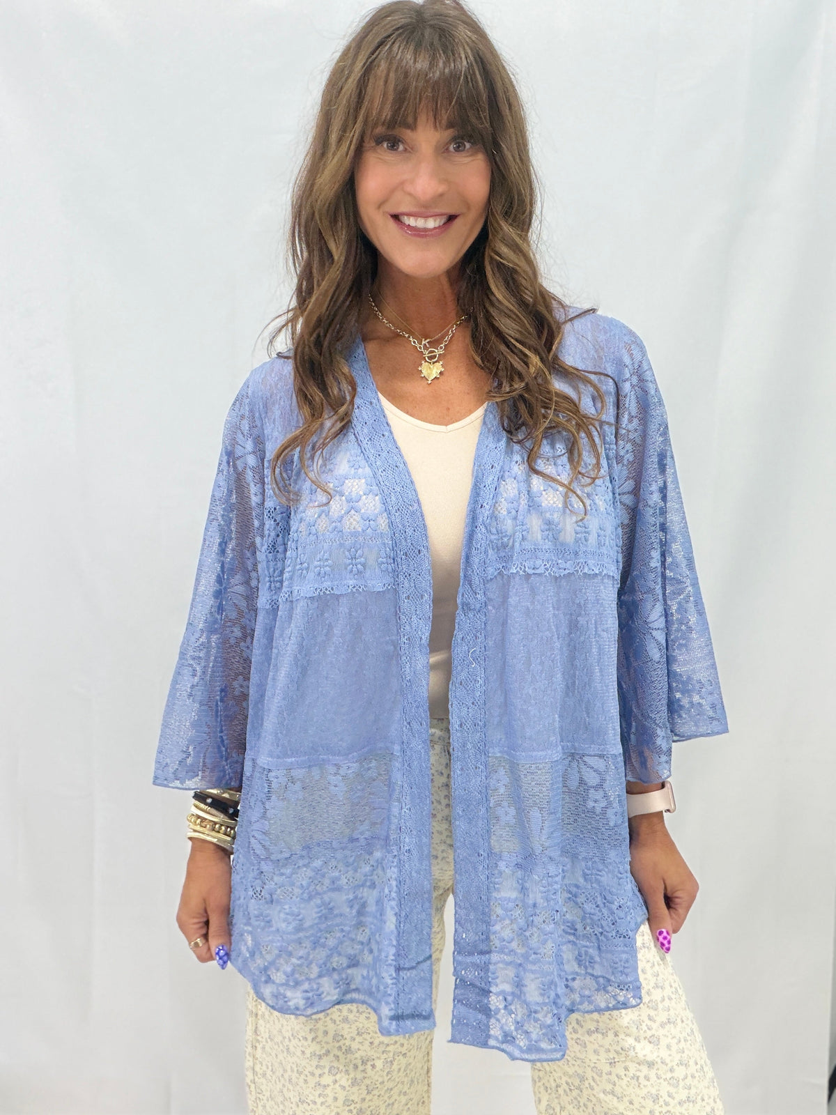 Pol Lacepoint Relaxed Cardigan in 4 Colors