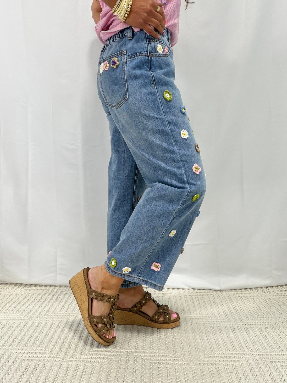 Bloom Stitch Denim Pants