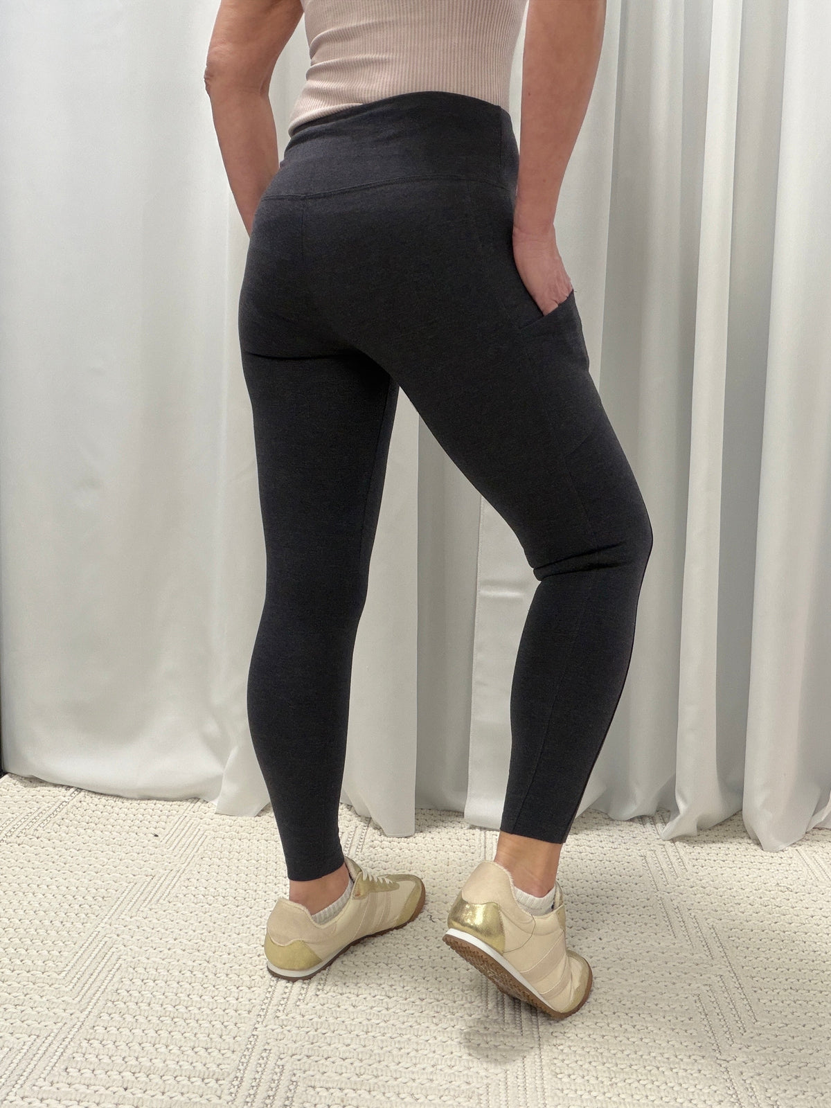 Love Of My Life Side Pocket Leggings in Charcoal *Final Sale*
