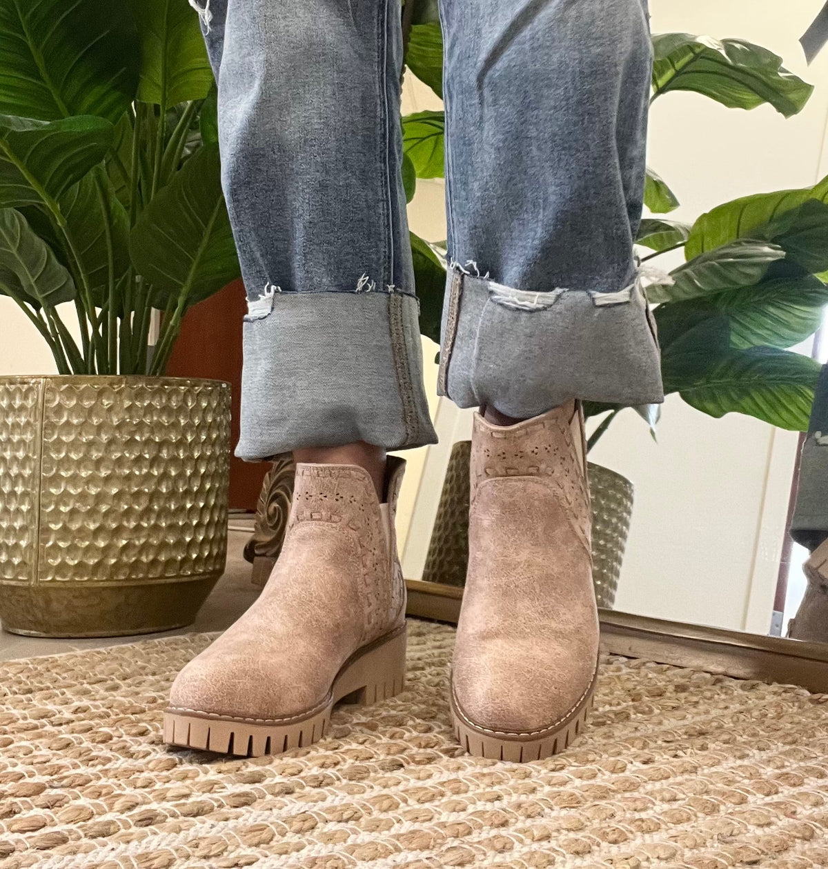 Aryana Cutout Chunky Sole Booties *Final Sale*