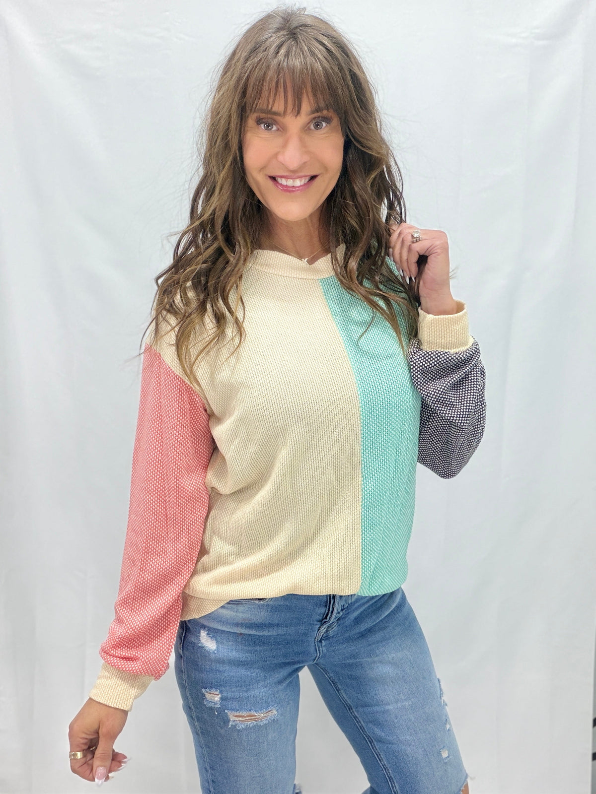 Modern Mix Long Sleeve Top *Final Sale*