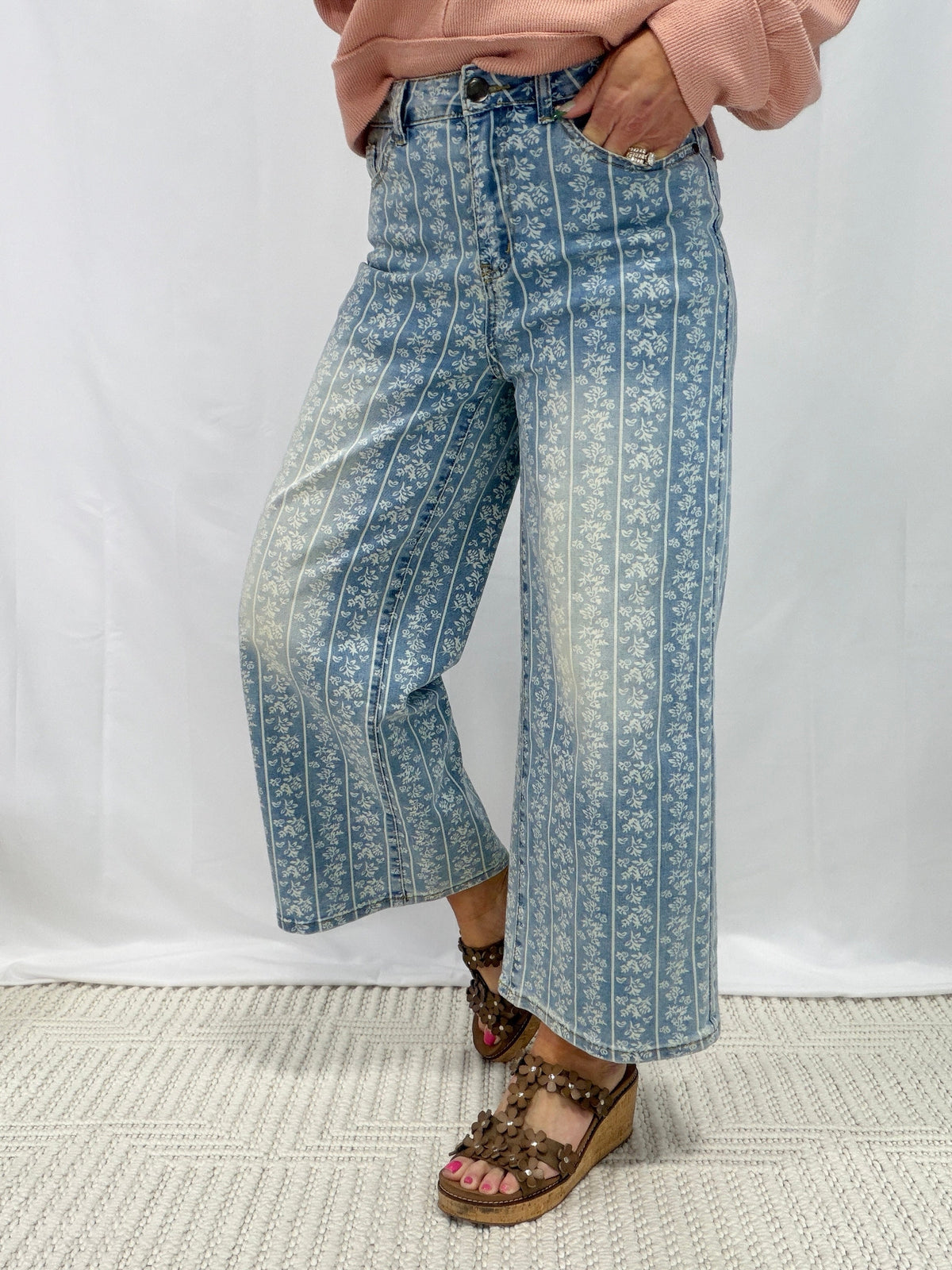 Dare To Keep Dreaming Wide Leg Pants In Denim