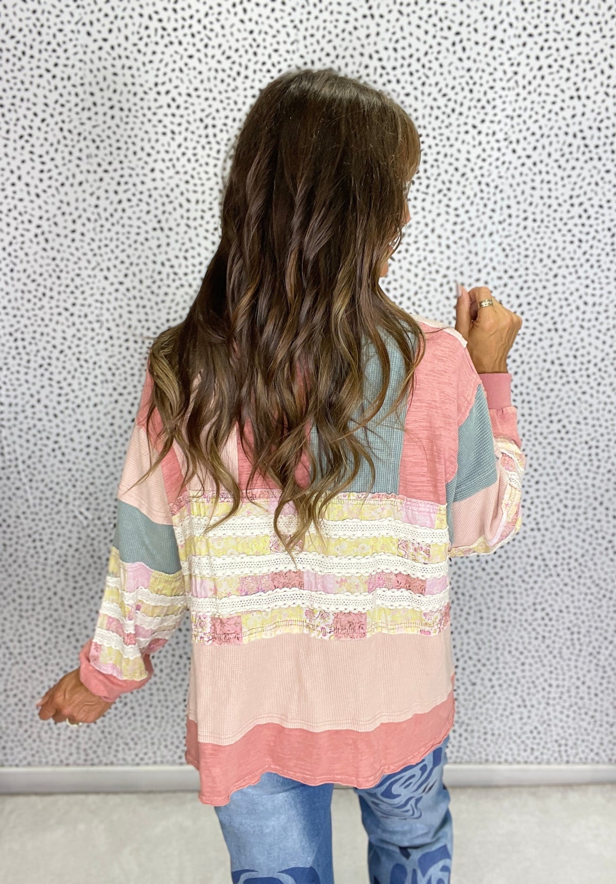 Oli & Hali Rose Meadow Patchwork Pullover *Final Sale*