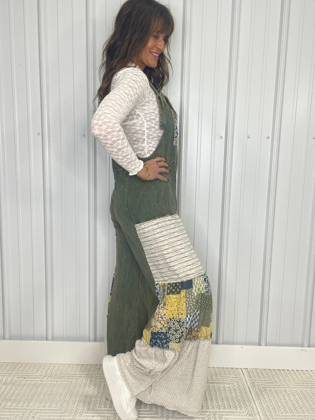 Meadow Mosaic Patchwork Jumpsuit in 2 Colors *Final Sale*
