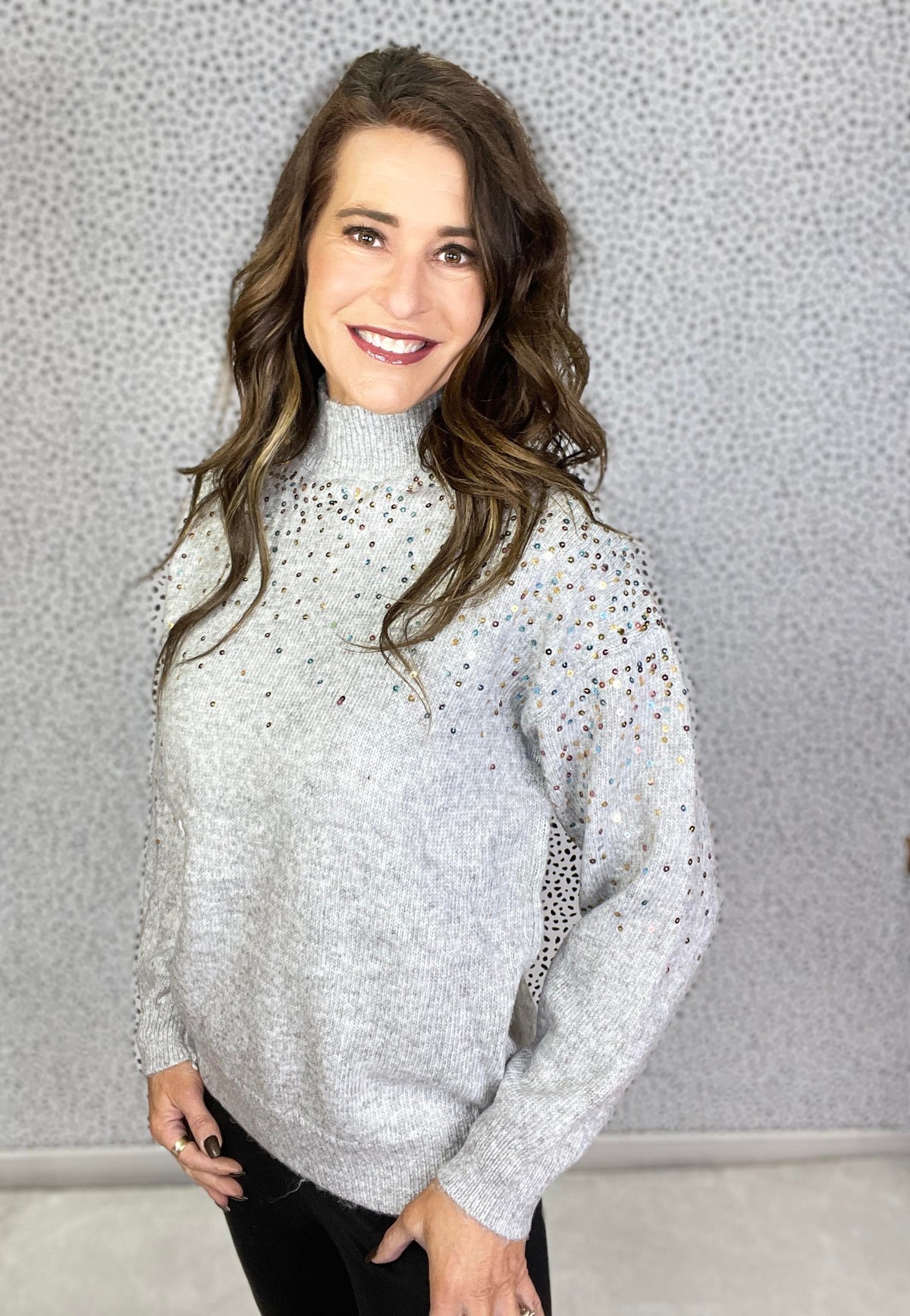 Shimmer Bliss Sequin Detail Sweater