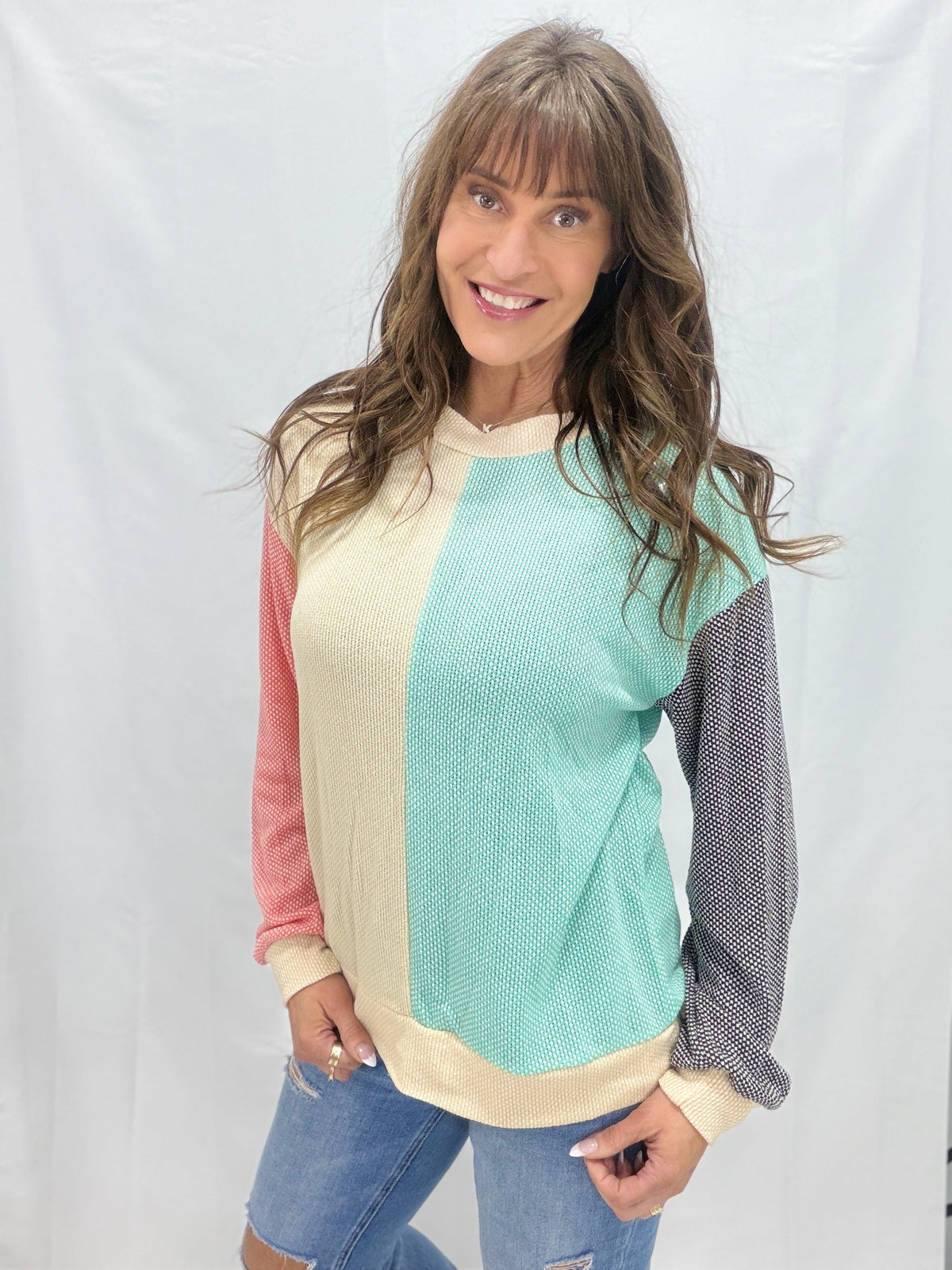 Modern Mix Long Sleeve Top *Final Sale*