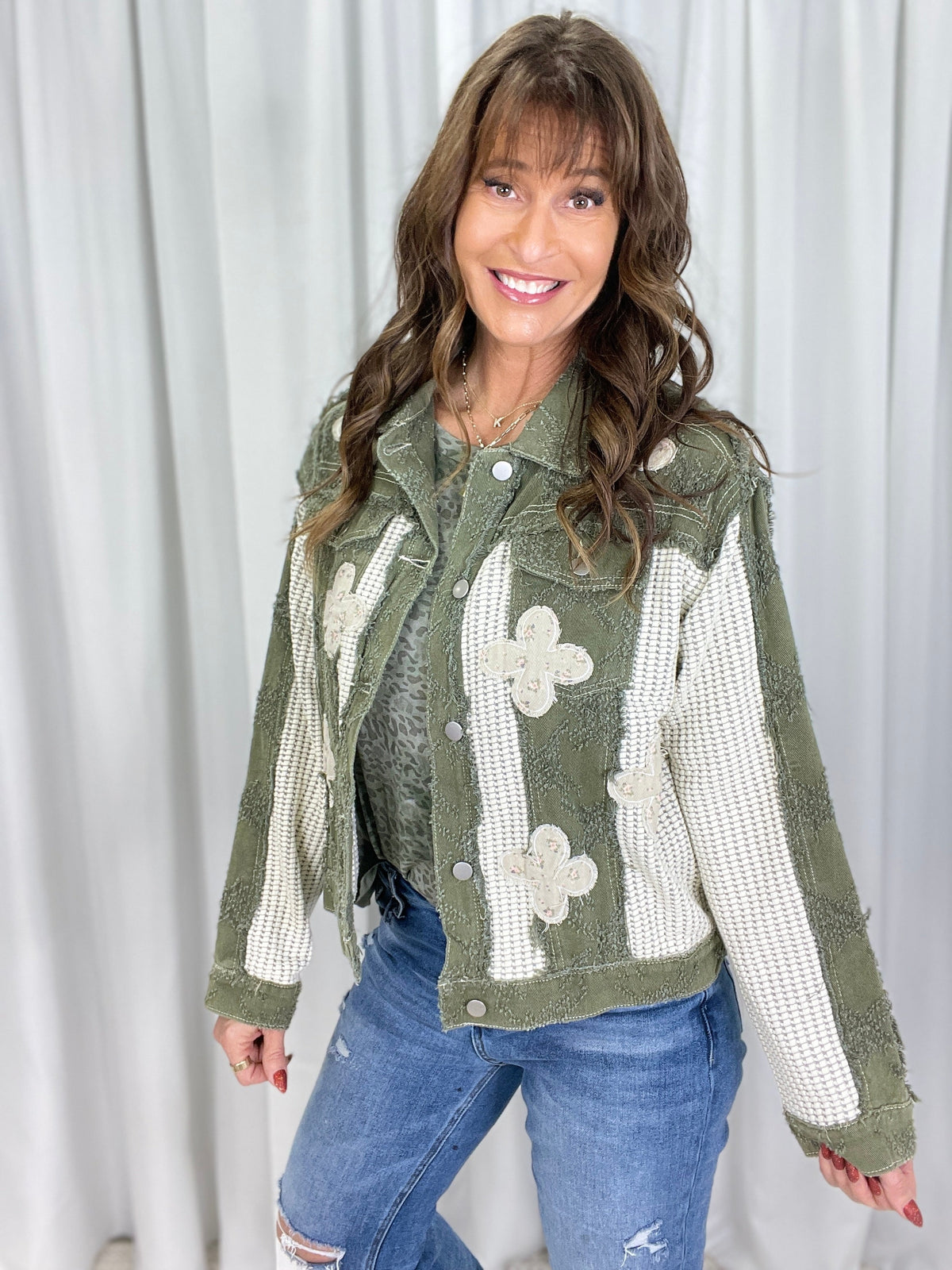 POL Lovely Days Ahead Long Sleeve Top In Olive *Final Sale*