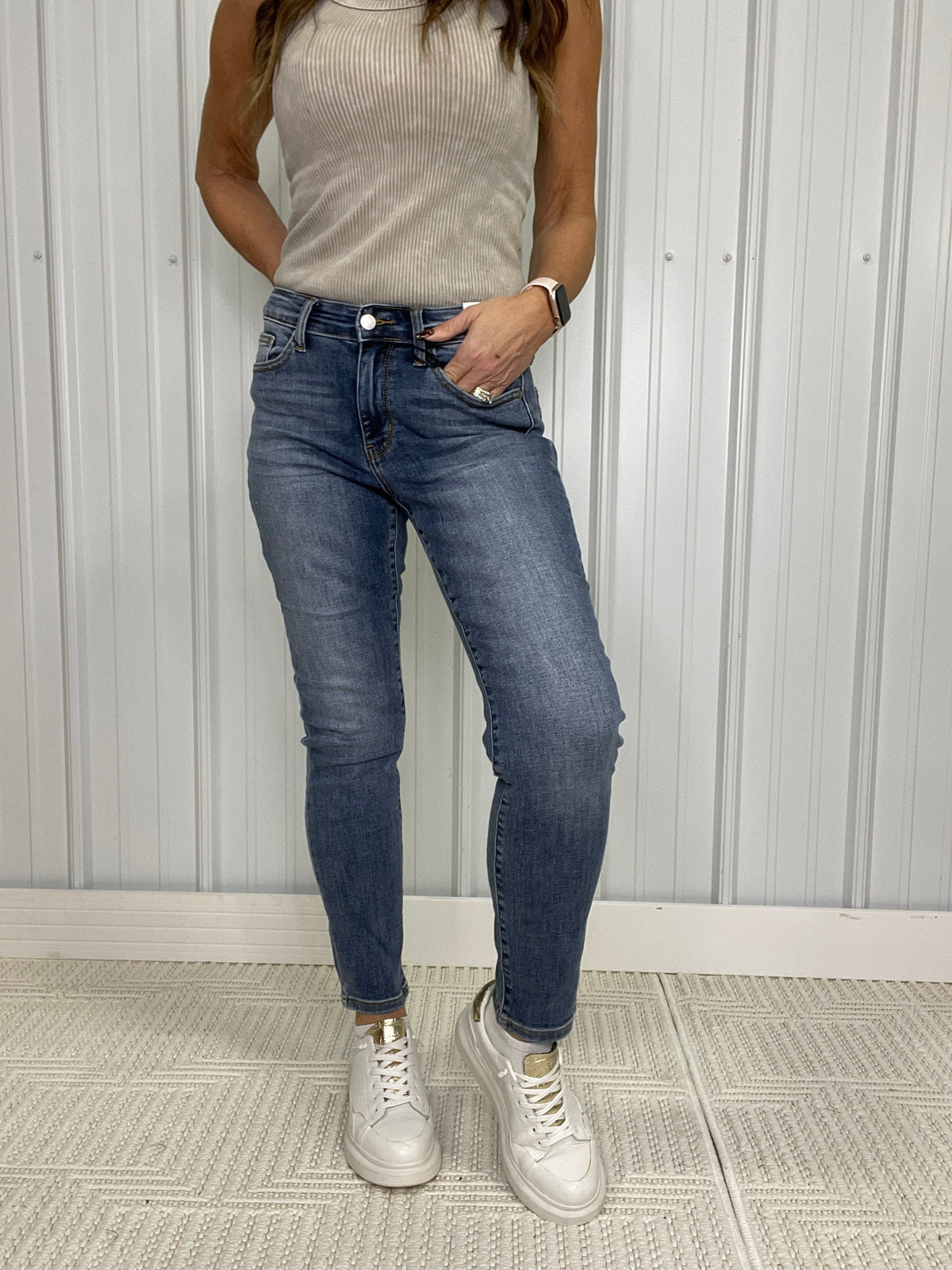 Judy Blue Marley Mid Rise Slim Fit Jeans