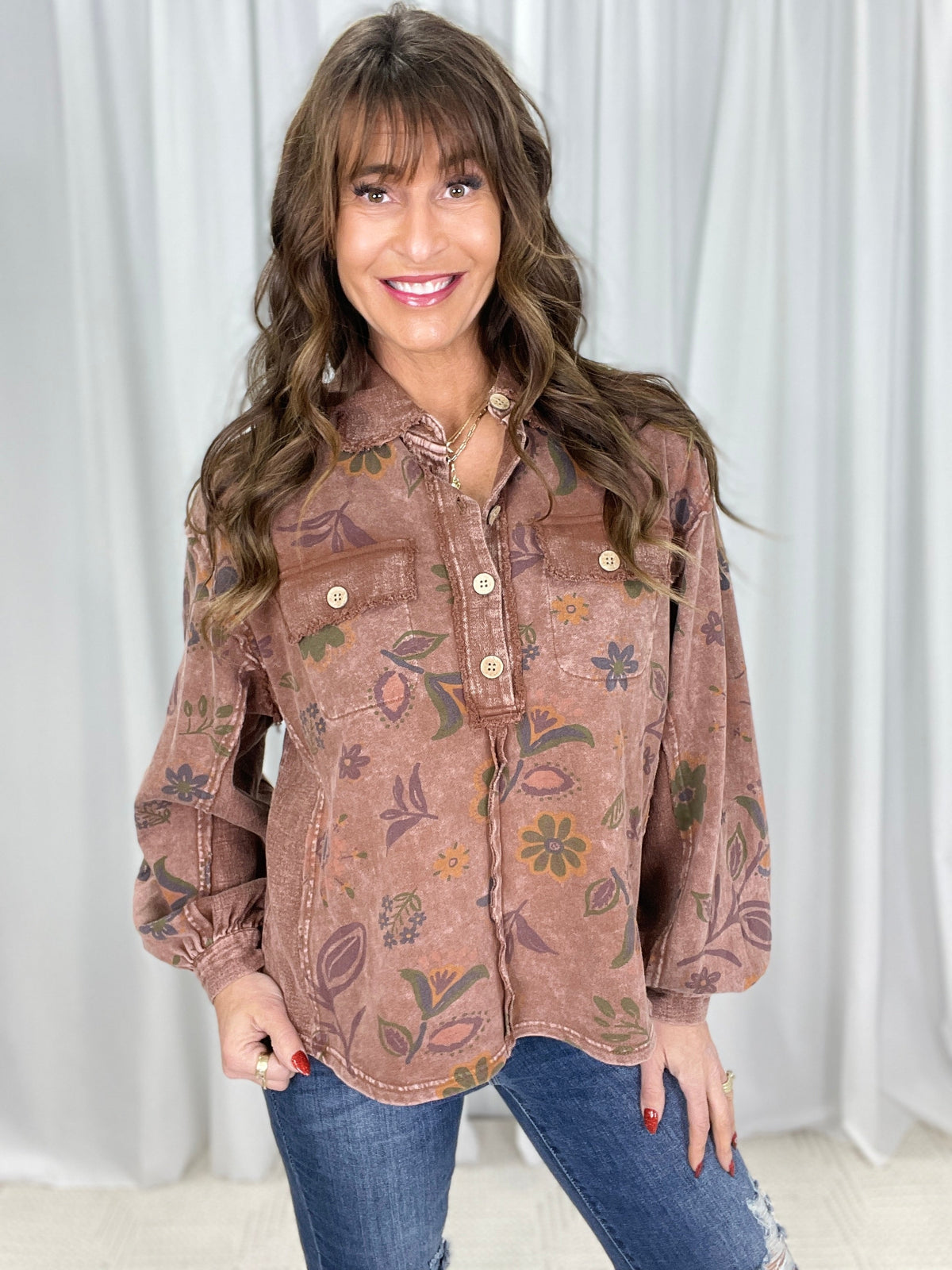 Wildflower Whisper Mineral Wash Top In 6 Colors