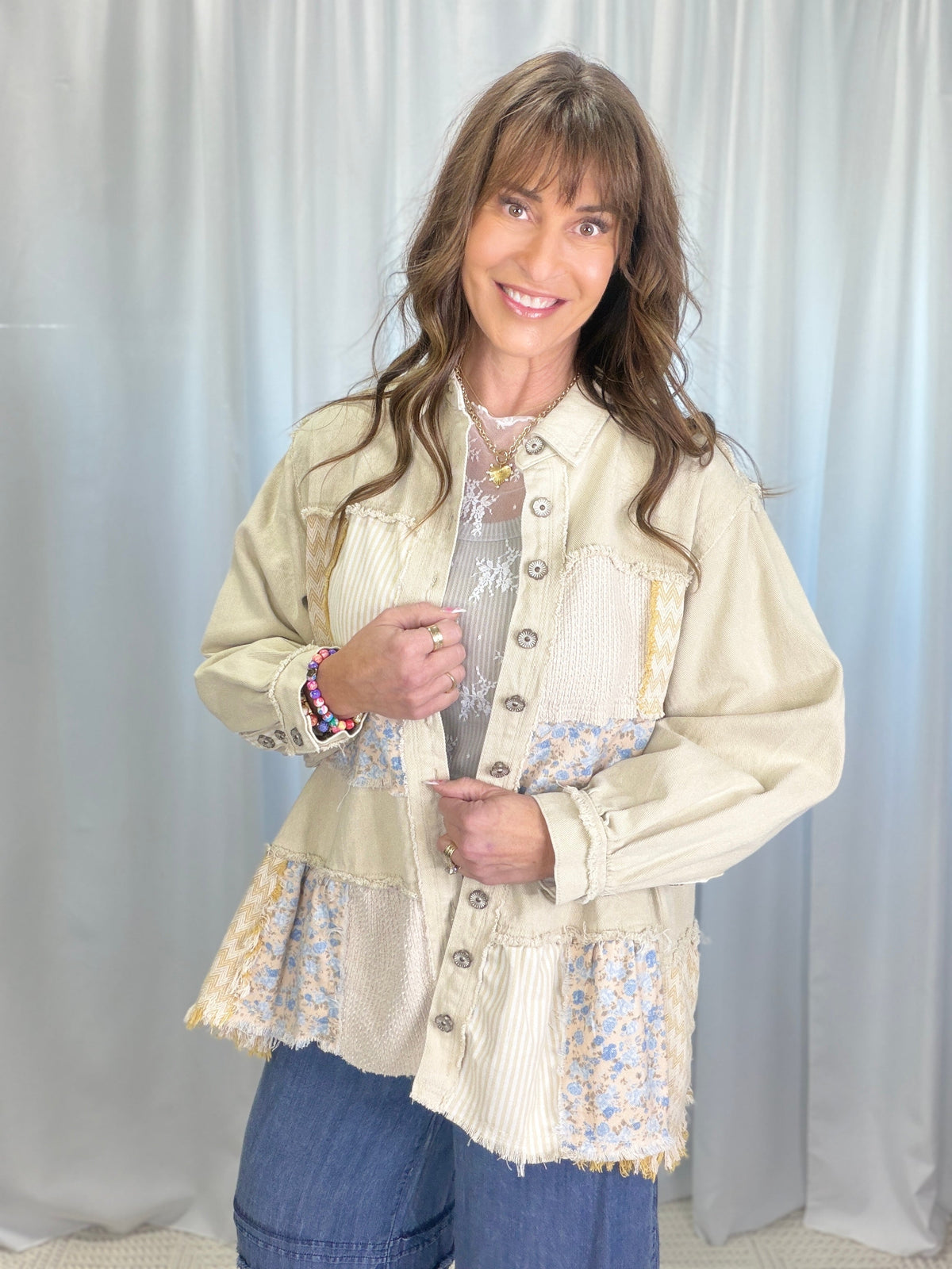 POL The Time Is Now Mixed Print Shirt Jacket In 5 Colors *Final Sale*