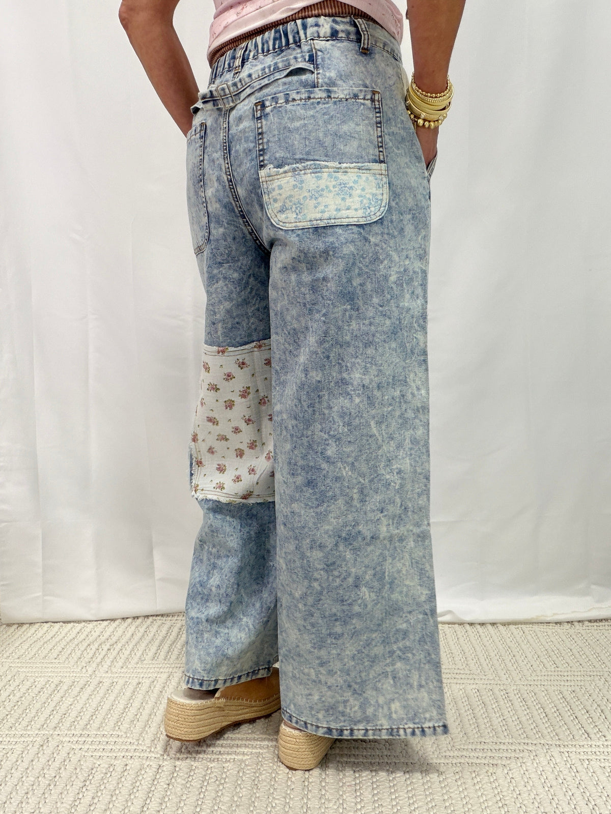POL Graceful Beauty Straight Fit Pants In Denim