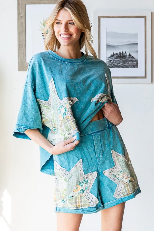 Oli & Hali The Starry Escape Top And Shorts Set In 2 Colors *Final Sale*