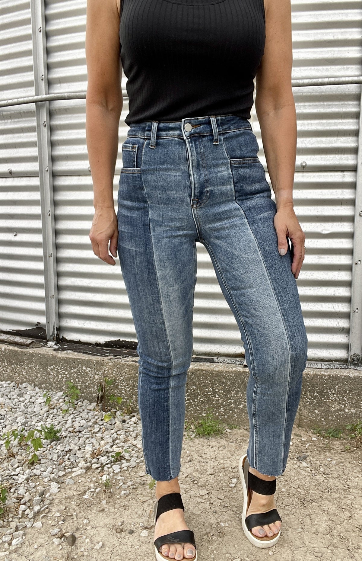 Risen Sally Split Straight Leg Jean 180 *Final Sale*