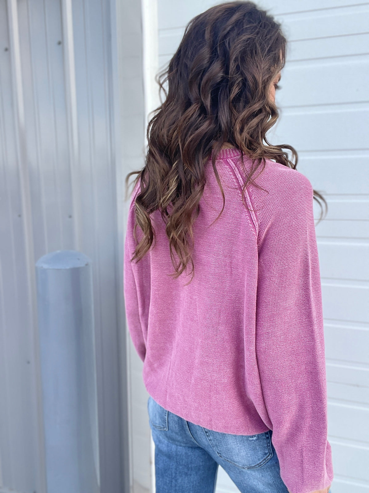 Love For Me Mineral Washed Sweater In 2 Colors