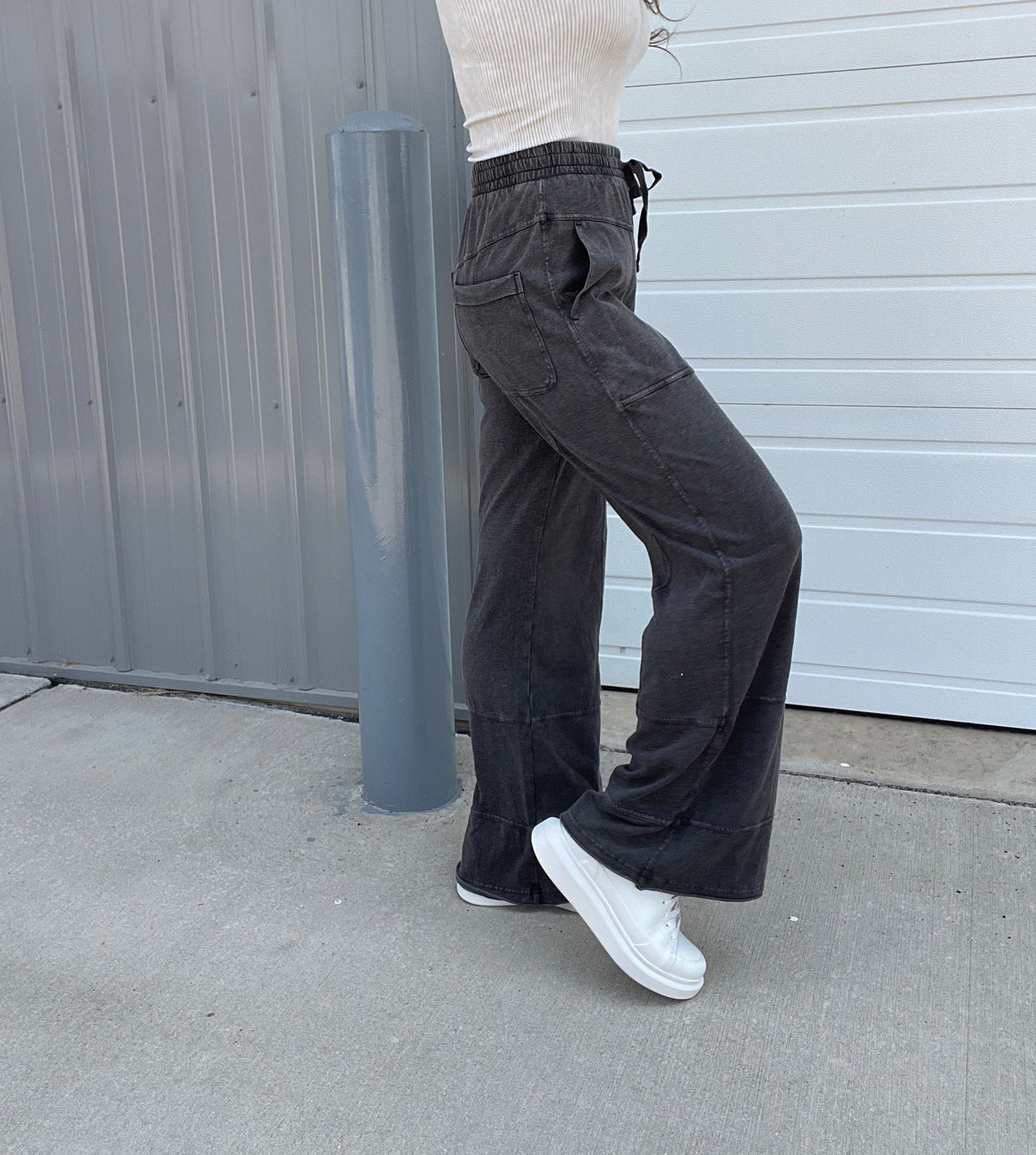 The Great Getaway Relaxed Mineral Washed Stretch Cotton Pants